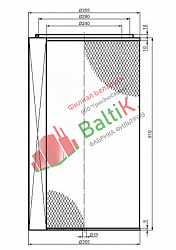 Воздушный картридж ФВС–М55–D355x240x610–01