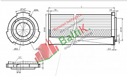 Воздушный картридж ФВС–M–D205x84x400–01